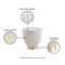 Manhattan Comfort Round End Table 1.0 and End Table 2.0 Set of 2, 18.43 in L, Stainless Steel, Cream 2-AT03-CR - alternate 8